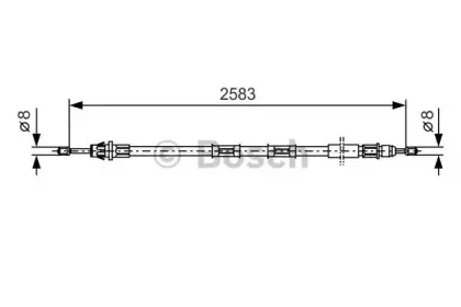 1 987 477 762 BOSCH Трос, стояночная тормозная система