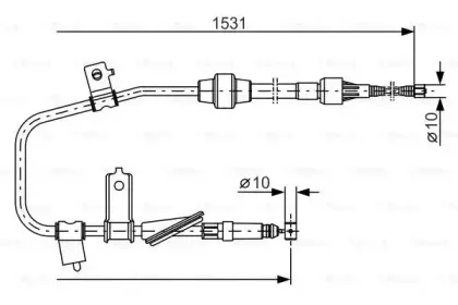1 987 477 788 BOSCH Трос, стояночная тормозная система