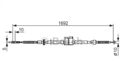 1 987 477 813 BOSCH Трос, стояночная тормозная система