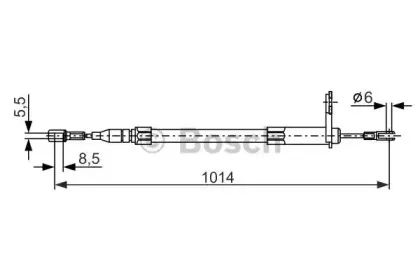 1 987 477 814 BOSCH Трос, стояночная тормозная система
