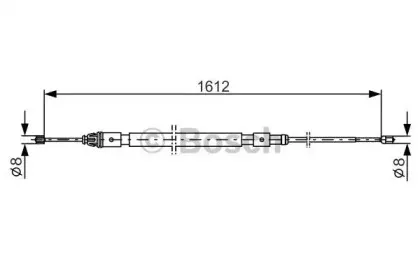 1987477822 BOSCH Трос, стояночная тормозная система
