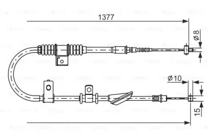1 987 477 842 BOSCH Трос, стояночная тормозная система