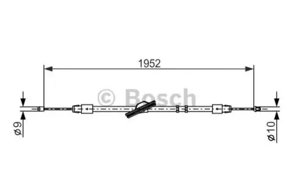 1 987 477 851 BOSCH Трос, стояночная тормозная система