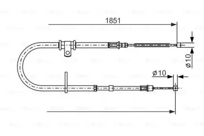 1 987 477 862 BOSCH Трос, стояночная тормозная система