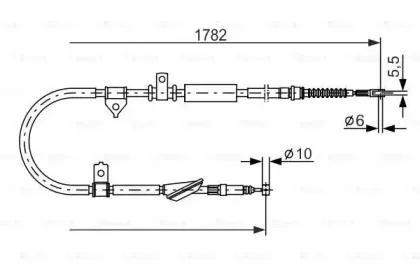 1 987 477 889 BOSCH Трос, стояночная тормозная система