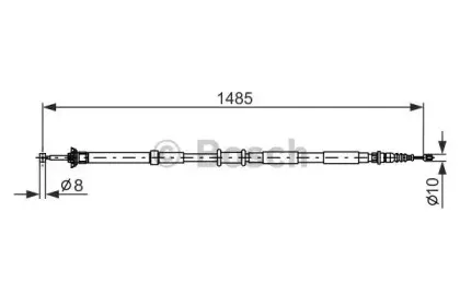 1 987 477 971 BOSCH Трос, стояночная тормозная система