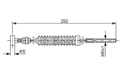 1 987 477 983 BOSCH Трос, стояночная тормозная система