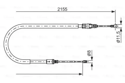 1 987 477 994 BOSCH Трос, стояночная тормозная система