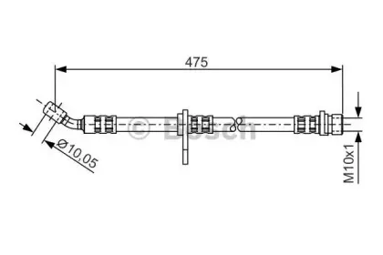 1 987 481 298 BOSCH Тормозной шланг
