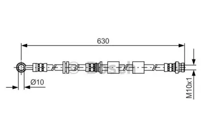 1 987 481 439 BOSCH Тормозной шланг