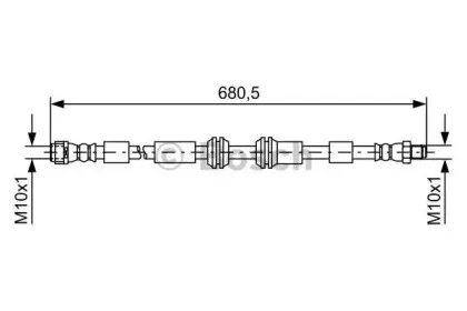 1 987 481 734 BOSCH Тормозной шланг