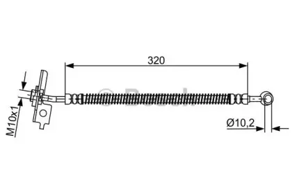 1 987 481 863 BOSCH Тормозной шланг