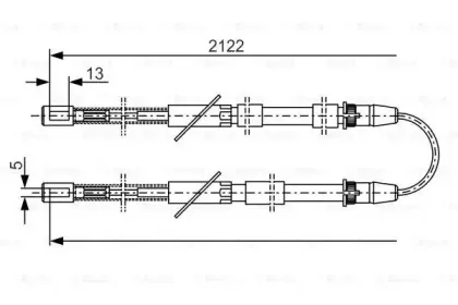 1 987 482 010 BOSCH Трос, стояночная тормозная система