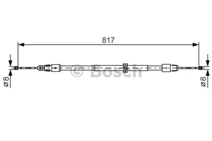 1 987 482 024 BOSCH Трос, стояночная тормозная система