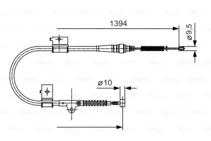 1 987 482 049 BOSCH Трос, стояночная тормозная система