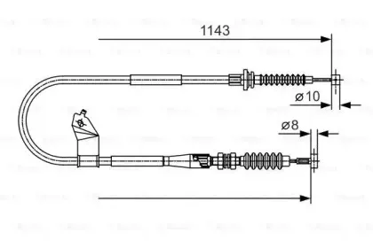 1 987 482 055 BOSCH Трос, стояночная тормозная система