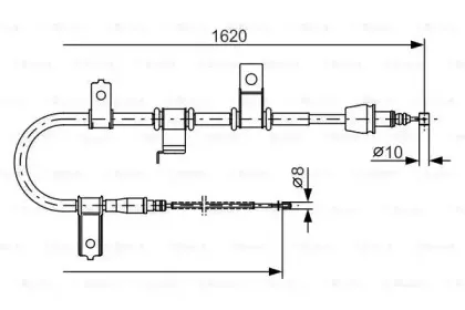 1 987 482 071 BOSCH Трос, стояночная тормозная система
