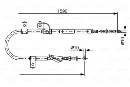 1 987 482 078 BOSCH Трос, стояночная тормозная система
