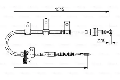 1 987 482 097 BOSCH Трос, стояночная тормозная система