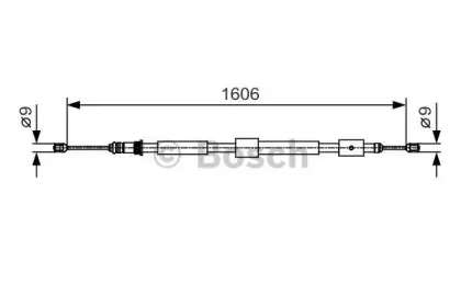 1 987 482 113 BOSCH Трос, стояночная тормозная система