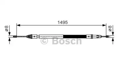 1 987 482 118 BOSCH Трос, стояночная тормозная система