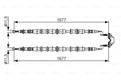 1 987 482 141 BOSCH Трос, стояночная тормозная система