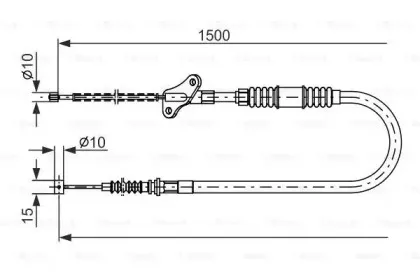 1 987 482 170 BOSCH Трос, стояночная тормозная система