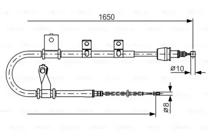 1 987 482 210 BOSCH Трос, стояночная тормозная система