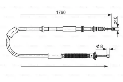 1 987 482 239 BOSCH Трос, стояночная тормозная система