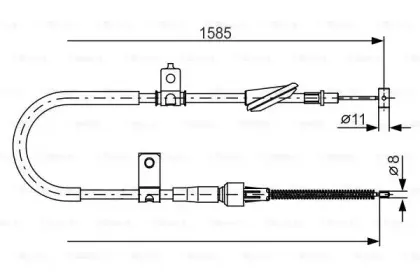 1 987 482 257 BOSCH Трос, стояночная тормозная система