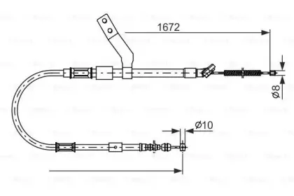 1 987 482 261 BOSCH Трос, стояночная тормозная система