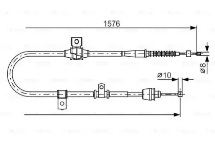 1 987 482 270 BOSCH Трос, стояночная тормозная система