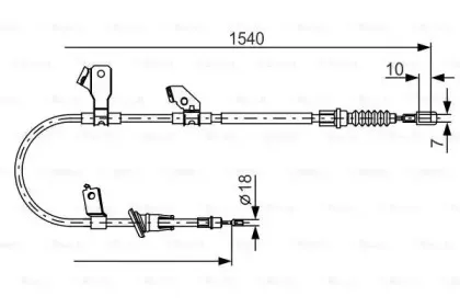 1 987 482 271 BOSCH Трос, стояночная тормозная система