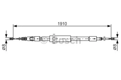 1 987 482 318 BOSCH Трос, стояночная тормозная система