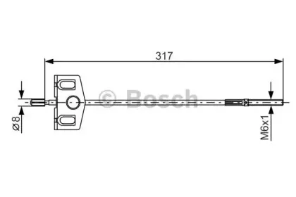 1 987 482 342 BOSCH Трос, стояночная тормозная система
