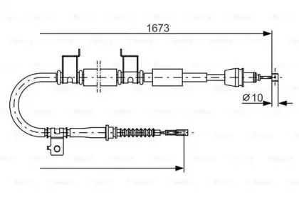 1 987 482 362 BOSCH Трос, стояночная тормозная система