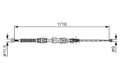 1 987 482 378 BOSCH Трос, стояночная тормозная система