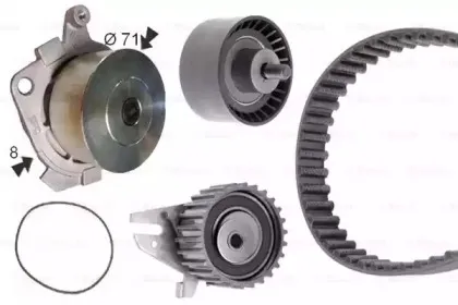 1 987 946 486 BOSCH Водяной насос + комплект зубчатого ремня