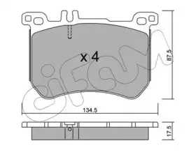 822-1021-0 CIFAM Комплект тормозных колодок, дисковый тормоз