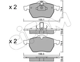 822-118-0 CIFAM Комплект тормозных колодок, дисковый тормоз
