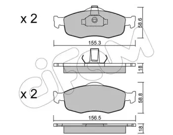 822-146-0 CIFAM Комплект тормозных колодок, дисковый тормоз