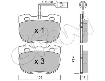 822-177-0 CIFAM Комплект тормозных колодок, дисковый тормоз