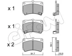 822-196-0 CIFAM Комплект тормозных колодок, дисковый тормоз
