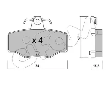 822-199-0 CIFAM Комплект тормозных колодок, дисковый тормоз