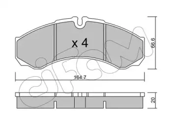 822-212-6 CIFAM Комплект тормозных колодок, дисковый тормоз