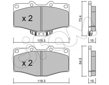 822-242-0 CIFAM Комплект тормозных колодок, дисковый тормоз
