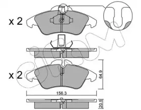 822-256-0 CIFAM Комплект тормозных колодок, дисковый тормоз