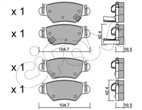 822-259-0 CIFAM Комплект тормозных колодок, дисковый тормоз