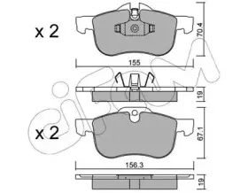 822-307-0 CIFAM Комплект тормозных колодок, дисковый тормоз