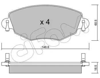 822-318-0 CIFAM Комплект тормозных колодок, дисковый тормоз